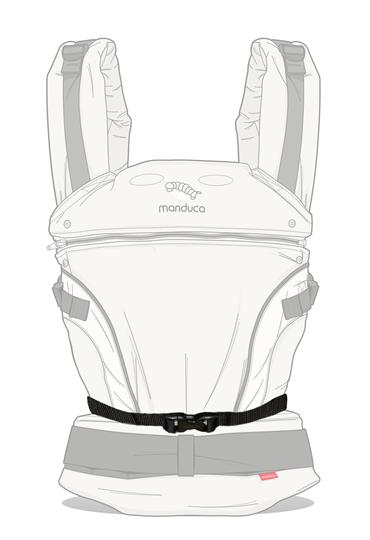 manduca First Pure Cotton carrier - NightBlack & FREE Size It Black (valued at rrp$24.95)