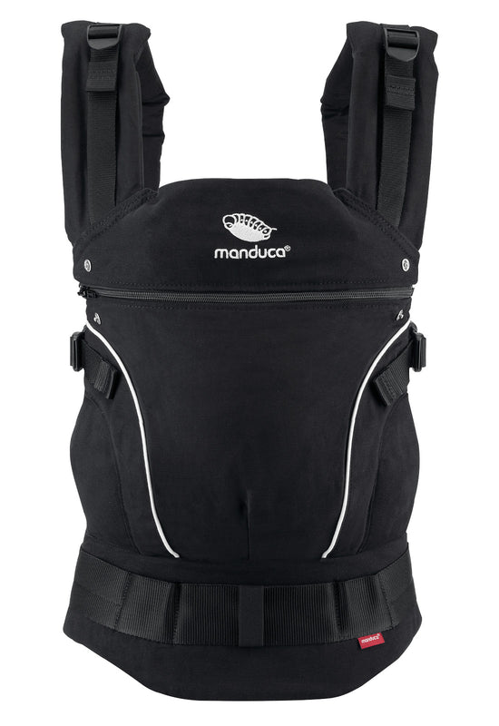 manduca First Pure Cotton carrier - NightBlack & FREE Size It Black (valued at rrp$24.95)